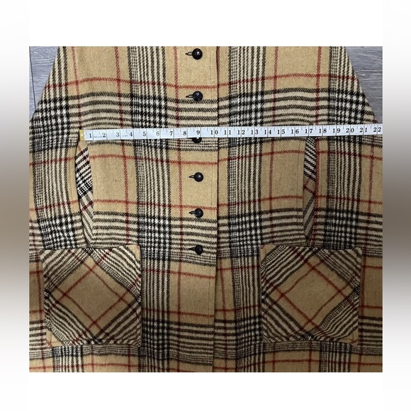 Cool Vtg 70’s NWT The Bird Cage Nova Check Plaid Wool Mod Cape Poncho Coat - Picture 7 of 15